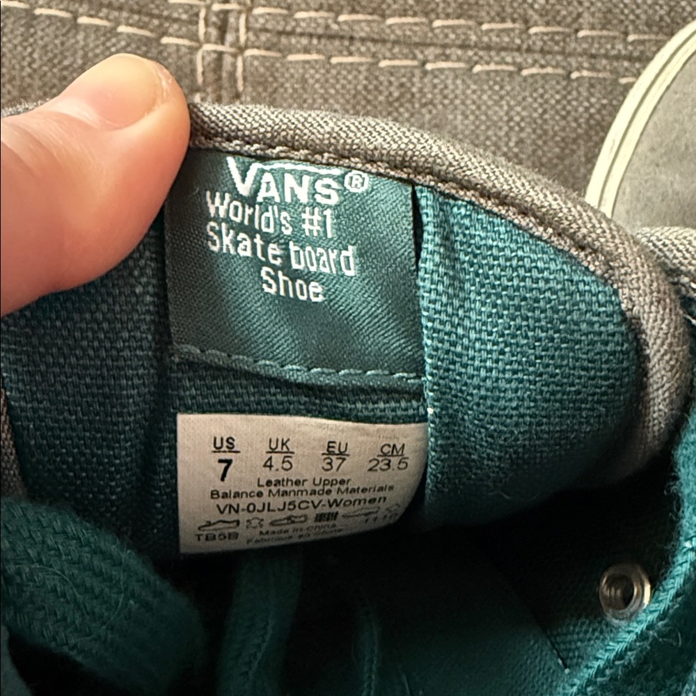🌈5/$25 BUNDLE! Vans Chukka Lows Gray Suede and Dark Teal Laces - Picture 5 of 6